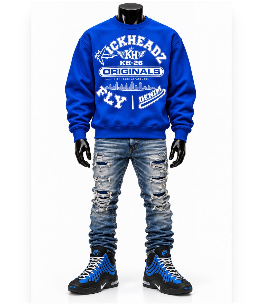 Fly denim KickHeadz sweater